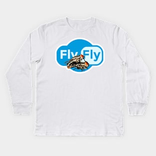 Fly Fly (fly on fly) Kids Long Sleeve T-Shirt